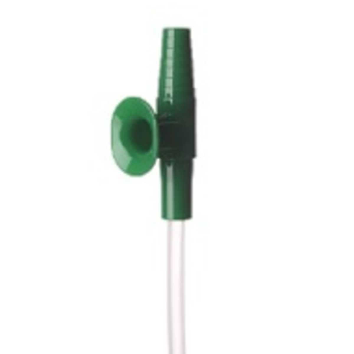 Suction Catheter With Vacuum Control Connector, Green, Fr 14 - Image 1