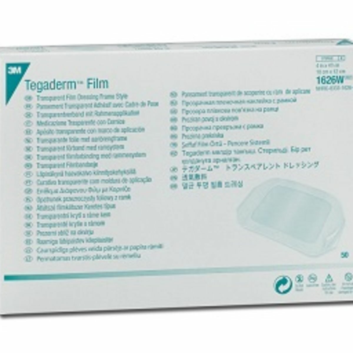 3m Tegaderm Transparent Film Dressing, 10cm x 12cm, 1626W, 50's/box - Image 1