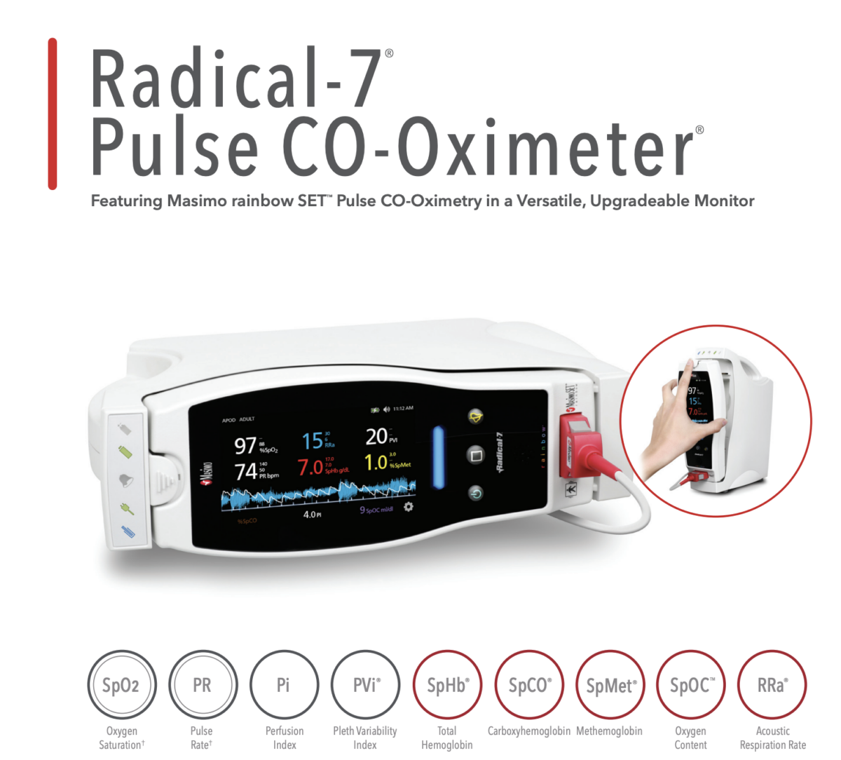 Masimo radical 7 pulse co oximeter medibay