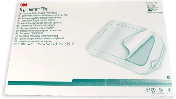 3M Transparent Film Dressing Frame Style 1629, 20x30 cm,