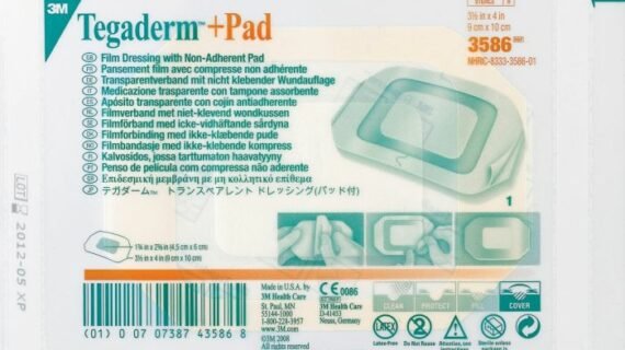 3m Tegaderm + Pad Transparent Dressing With Absorbent Pad 3586