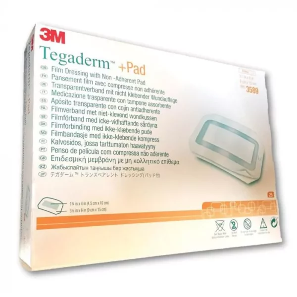 3m Tegaderm + Pad Transparent Dressing With Absorbent Pad 3589, 9cm x 15cm
