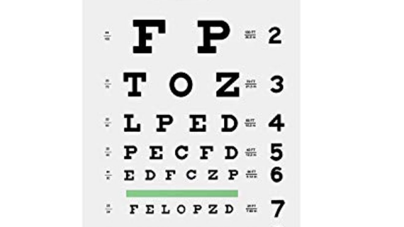 Eye Chart, 28cm x 56cm