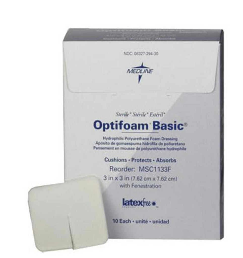 Optifoam Basic Hydrophilic Polyurethane Foam Dressings - Medibay