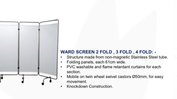 4 Fold Hospital Privacy Ward Screens
