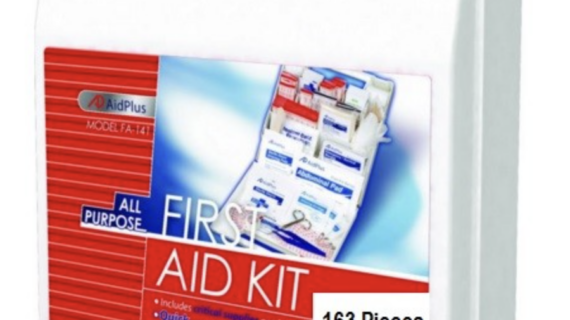 All Purpose First Aid Kit, 50 Person (163 Pieces)