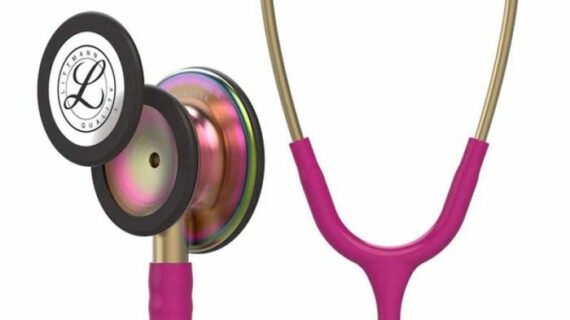 3M Littmann Stethoscope Classic III Raspberry Tube With Rainbow Finish - 5806