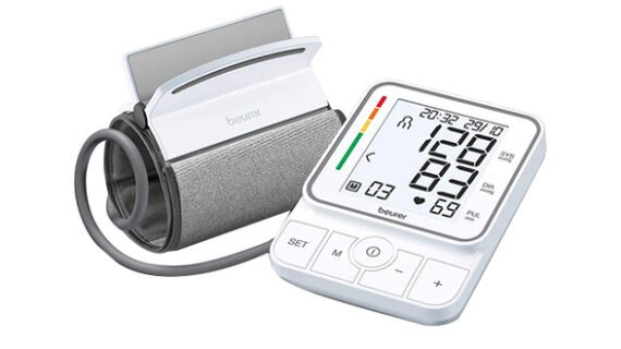 Beurer BM 51 Upper Arm Blood Pressure Monitor, White/Grey