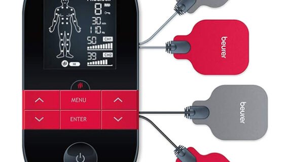 Beurer EM 59 Heat Digital Tens/Ems Device, Black/Red