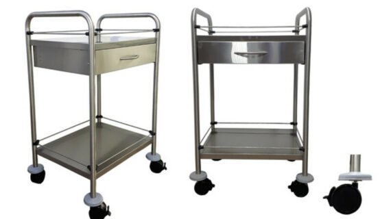 Dressing Trolley 2 Shelves With Single Drawer