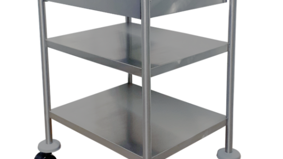 Dressing Trolley 3 Shelves With Single Drawer