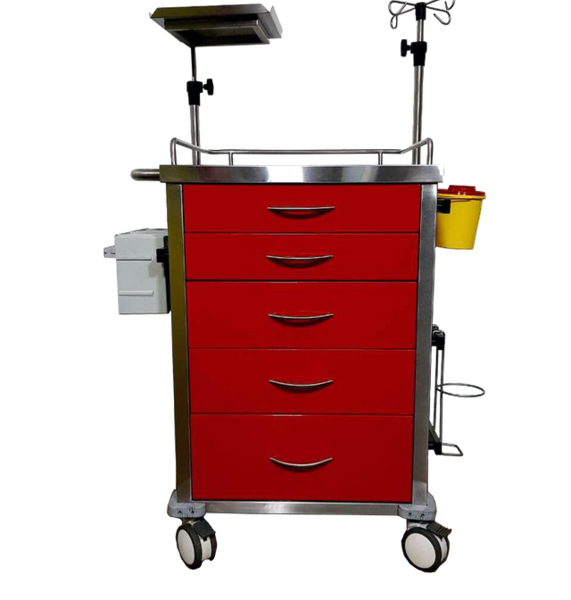 Emergency Crash Cart Five Drawer